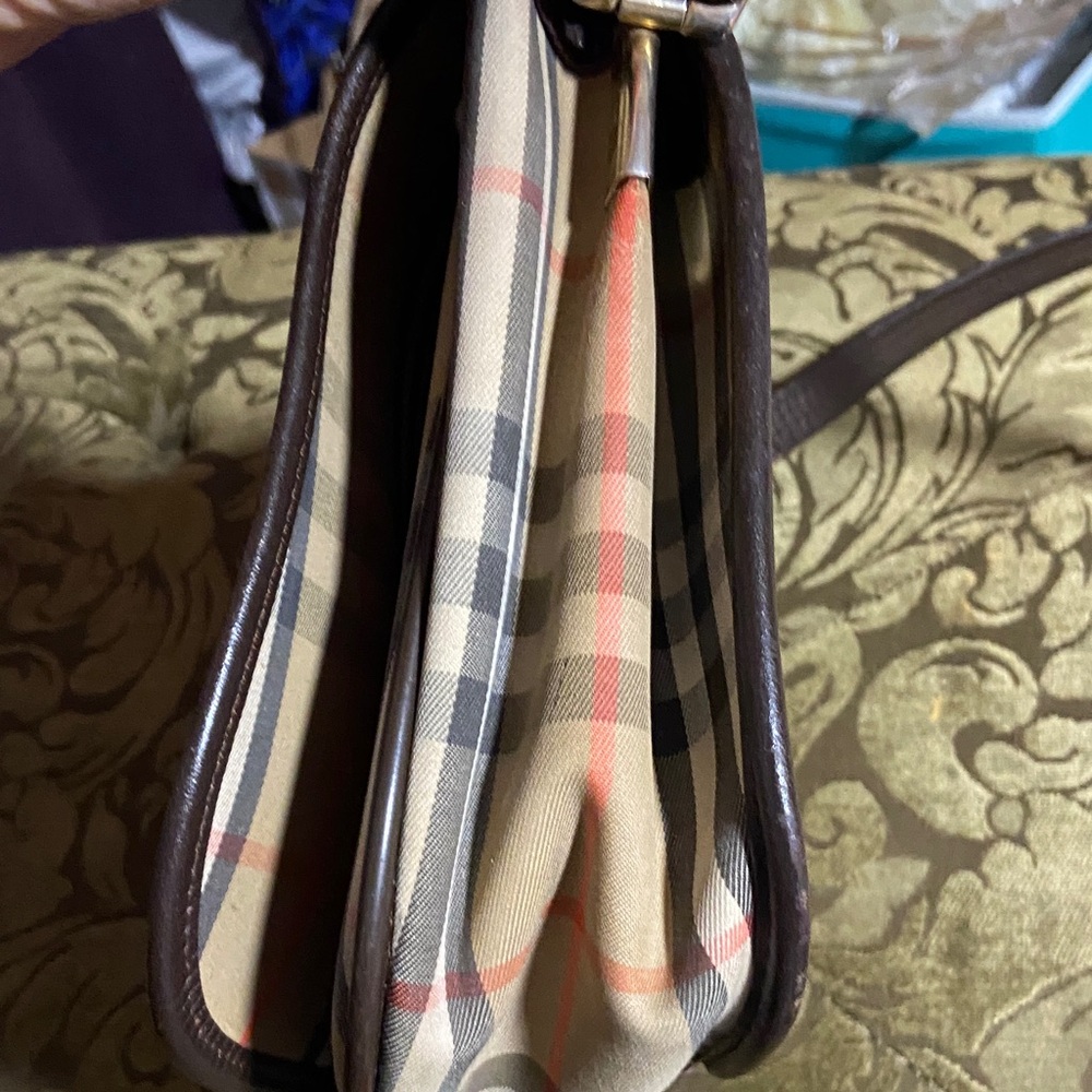 Burberry Plaid Crossbody with Pink & Orange Floral Appliqués - Picture 9 of 13